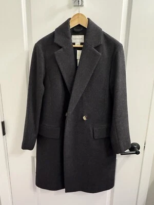 Abrigo Club Monaco Mezcla Lana Relajado Doble Pecho Negro Talla XS Foto 1 de 4