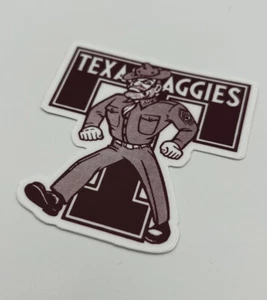 Texas A&M Aggies Vintage Old University Vinyl Outdoor Indoor Laptop Sticker - Picture 1 of 3