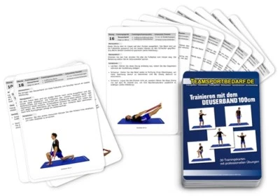 TEAMSPORTBEDARF.DE Trainingskarten - Original Deuserband Expander Fitness 100cm (30 Workouts)