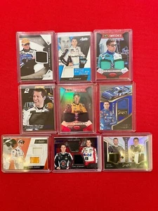 Lot (9) NASCAR 2016 & 2017 Panini Race Used Memorabilia Swatch Patch Cards - Picture 1 of 6