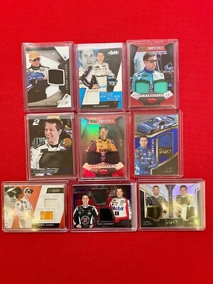 Lot (9) NASCAR 2016 & 2017 Panini Race Used Memorabilia Swatch Patch Cards - Image 1 of 4