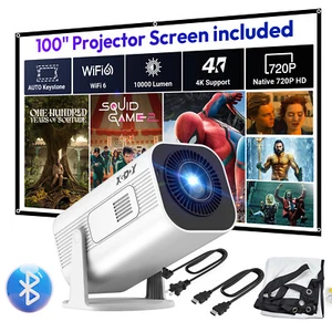 2025 Upgraded Projector 1080P UHD Portable Phone Movie Android/iOS/TV Stick HDMI - Picture 1 of 16