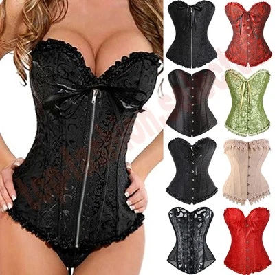 Sexy Juegos de Lencería de Corsé Vasco Bustier con Cuerda G Talla Grande Foto 1 de 4