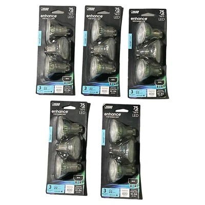 Feit Electric 75W MR16 GU10 Dimmable LED Daylight Bulbs (15 Bulbs) PZ - Image 1 of 4