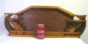 vtg Wooden Wall Shelf knick-knack display miniature collectors stairs balcony  - Picture 1 of 8