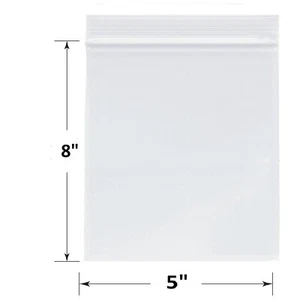 Bolsas SKmax 2mil Reclosables Transparente Cremallera Cierre Superior Sello 5" x 8": ELIGE CANTIDAD - Imagen 1 de 7
