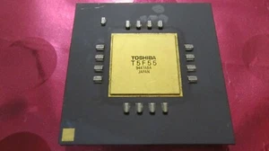 Rare Vintage TOSHIBA T5F55 Huge 2.5" x 2.5" IC/CPU/Processor Purple/Gold JP Lot1 - Bild 1 von 4