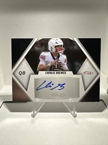 2023 Sage Football Low Series Charlie Brewer Auto Silver Rookie Parallel SP NEW
