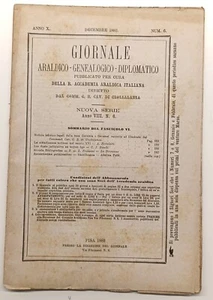 JORNALE HERALDICO 1882 GEREMIA TORINO - Bild 1 von 1