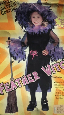 Ребенок пернатая ведьма костюм средний 8-10 - Изображение 1 из 3