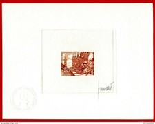 Laos 231 Rotary epreuve d'artiste signé. Artist signed die proof. 1955 Temple.