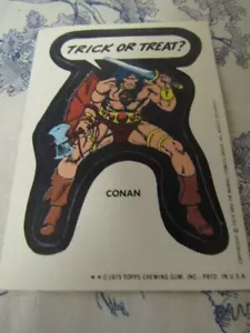 Vintage 1975 Topps/Marvel Comics "Conan" Aufkleberkarte - Bild 1 von 4