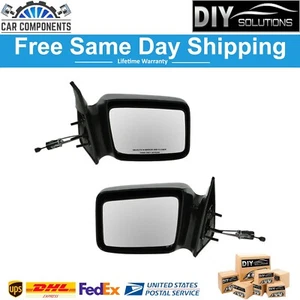 New 5x7 Manual Remote Side View Mirrors Left & Right Pair For 1987-1996 Dodge - Picture 1 of 3