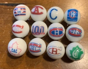Montreal Canadiens NHL 5/8" GLASS MARBLES with stands - Picture 1 of 1