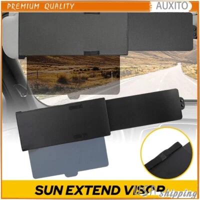 Front Side Car Sun Visor Extension Extender Shield Truck Window Shade Anti Glare - Image 1 of 4