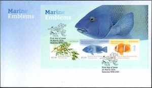 Mini hoja cubierta primer día emblemas marinos Australia 2024, nueva edición - Imagen 1 de 1