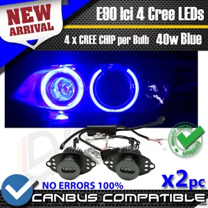 40w E90 E91 LCI LED UPGRADE RINGE BLAUE MARKER GLÜHBIRNEN HALOGEN Facelift UK A25 - Bild 1 von 3
