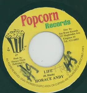 " LIFE." horace andy. POPCORN RECORDS 7in 1994. - Picture 1 of 2