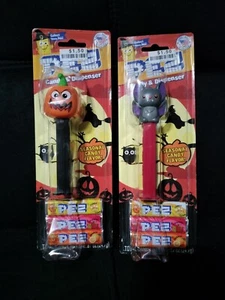 Pez Halloween Süßigkeitenspender Kürbis & Fledermaus NEU - Bild 1 von 2