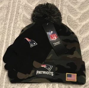 New England Patriots Handschuhe Strick Strumpf Beanie Mütze Set Salute To Service $50 - Bild 1 von 4