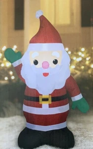 4 Ft Lighted Waving Santa Claus Christmas Inflatable Gemmy New - Bild 1 von 3