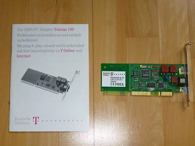 ISDN PC Adapter Teledat 100, Deutsche Telekom, Handbuch, für ISDN Basisanschluss - Bild 1 von 4