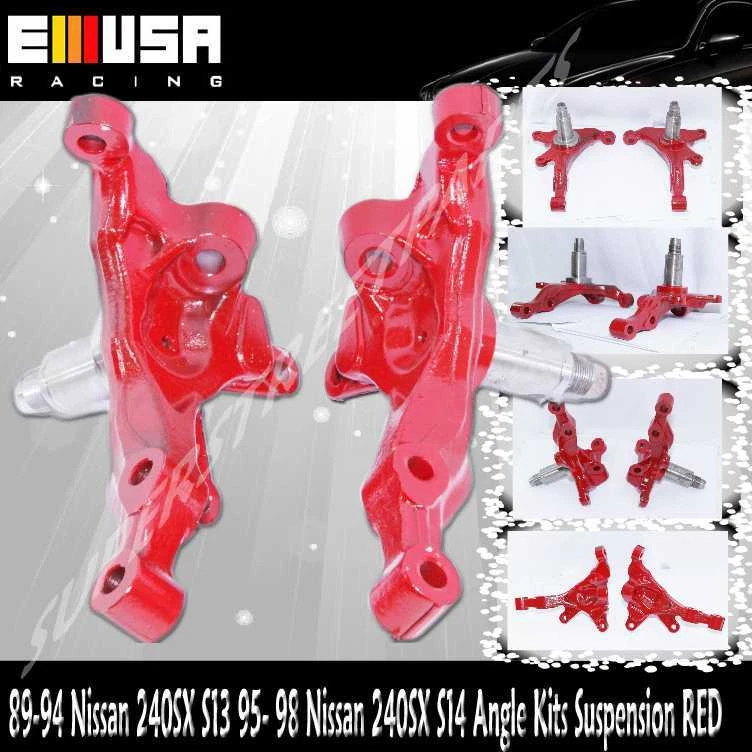 For 89-94 Nissan 240SX S13 95- 98 Nissan 240SX S14 Angle Kits Suspension RED  - Image 1 of 4