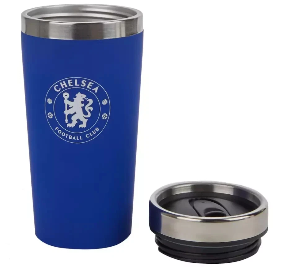 OFFICIAL FOOTBALL MERCHANDISE Chelsea FC Football Travel Mug Handless Mug Tea/Coffee Gift New Official License