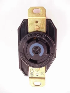 Hubbell 2620A Twist Lock 30 Amp 250 ac/dc Receptacle Nema L6-30A Ships Same Day - Picture 1 of 5
