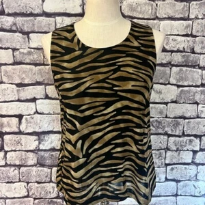 Chico's Tanktop braun & schwarz ärmellos Tigermuster Größe M - Bild 1 von 8