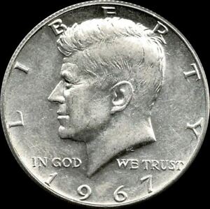A 1967 P Kennedy Half Dollar 40% SILVER US Mint "About Uncirculated"