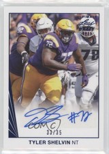 2021 Leaf Ultimate Draft 1990 Leaf Auto Navy /35 Tyler Shelvin #BA-TS2 Auto