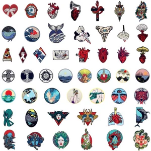 Embroidered Iron Sew On Clothing Patch transfers Badge applique Gift for Jackets - Picture 1 of 137