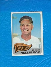 NELLIE FOX 1965 TOPPS #485 NELLIE FOX HOUSTON ASTROS TOUGH HIGH NUMBER CARD !