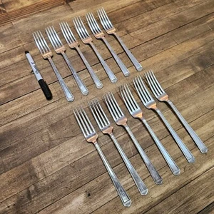 Rare Sterling Silverplate DINNER FORKS SET Silver Plate ☆ CARTER ESTATE - Picture 1 of 4