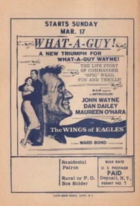 Wings of Eagles John Wayne Maureen O'Hara Original Herald Film 1957 - Bild 1 von 3