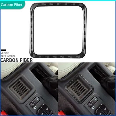 Panel de cambio de marchas de fibra de carbono real ventilación salida cubierta embellecedor para Saab 9-5 99-05 Foto 1 de 4