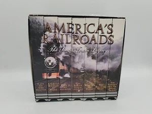 America's Railroads "The Steam Train Legacy" SEVEN (7) VHS Box Set! - Picture 1 of 3