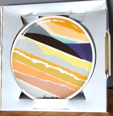 Arthur Secunda Sonnenuntergang Art Lufthansa Hutschenreuther Germany Untersetzer - Bild 1 von 4