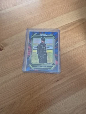 2023 Prizm Kurt Busch 67 Red and Blue Hyper Prizm 105/299 - Image 1 of 2