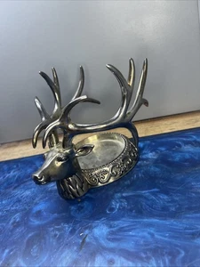 Portavelas/vino Department 56 plata Navidad vacaciones reno ciervo ciervo - Imagen 1 de 10