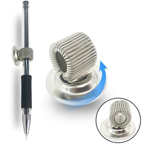 With Spring Loop Single Hole Metal PenOffice Supplies Rotatable Adhesive - Picture 1 of 7