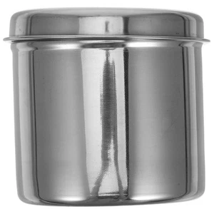 Tarro de ungüento pequeño contenedor de gasa bolas de algodón soporte de almacenamiento de acero inoxidable - Imagen 1 de 12