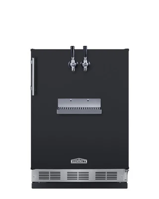 Summit SBCFRTPCF 24"W 5,3 Cu. Café de doble grifo incorporado para pies - negro Foto 1 de 4