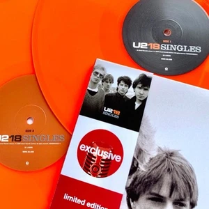 U2 U218 Singles Exclusive Limited Edition Neon Orange Coloured 2LP Vinyl - Picture 1 of 2