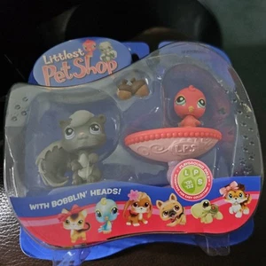 NIP Authentic Littlest Pet Shop LPS Pet Pair SQUIRREL & PARAKEET #131 & #132 - Picture 1 of 2