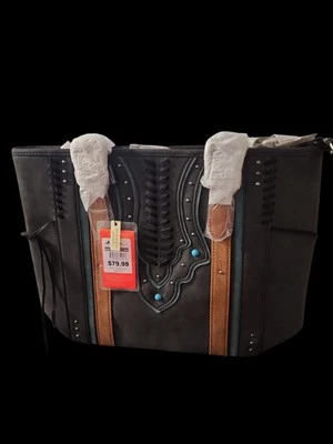 Montana West Largr Black Purse MM1280G-8317BK - Image 1 of 2