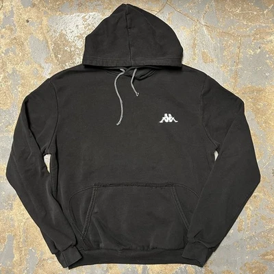 Y2K Kappa Black Hoodie Men’s Size Large Embroidered Logo - Image 1 of 4