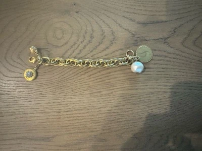 Berloque vintage John Wind pulseira pérola tom dourado tão fofo amuletos removíveis - Imagem 1 de 3