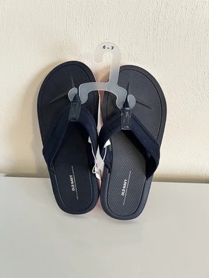 OLD NAVY FLIP FLOP SANDALS MEN'S SIZE 6-7 CASUAL  Blue / Red - Image 1 of 4